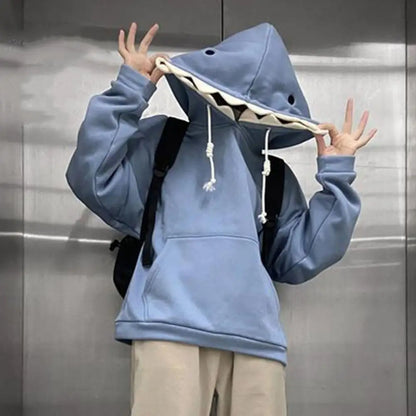 Shark Patchwork Pullover Hoodie