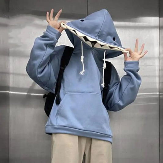 Shark Patchwork Pullover Hoodie