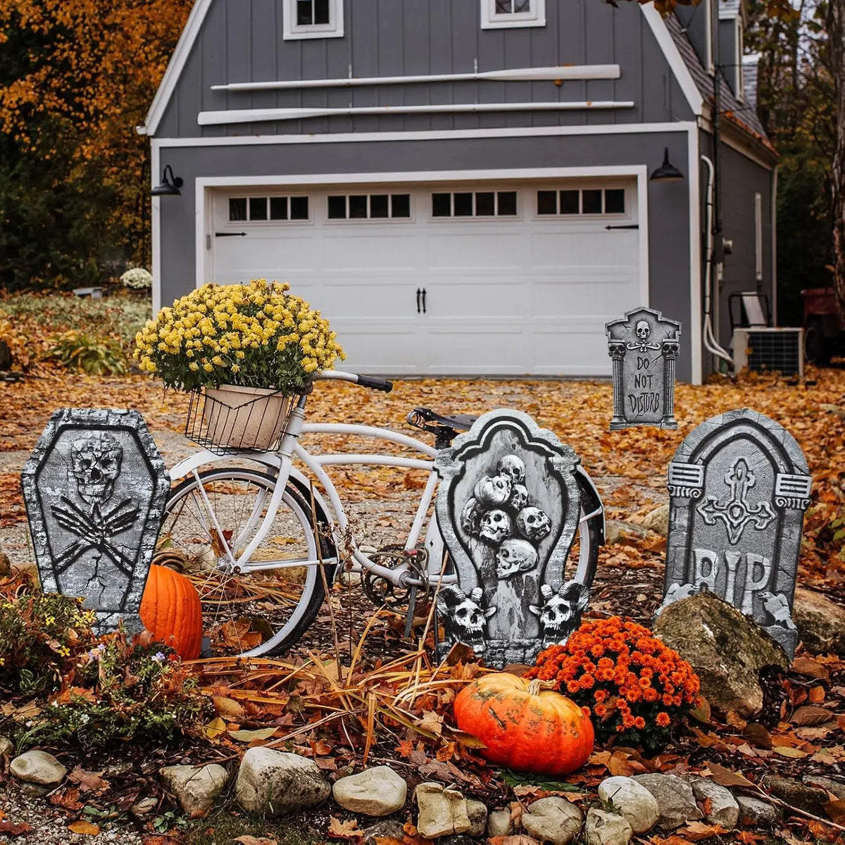Skeleton Tombstone Yard Signs