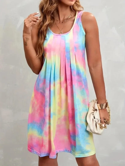 Tie-Dye Flare Dress