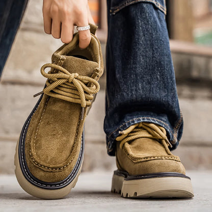Suede Lace-Up Ankle Boots