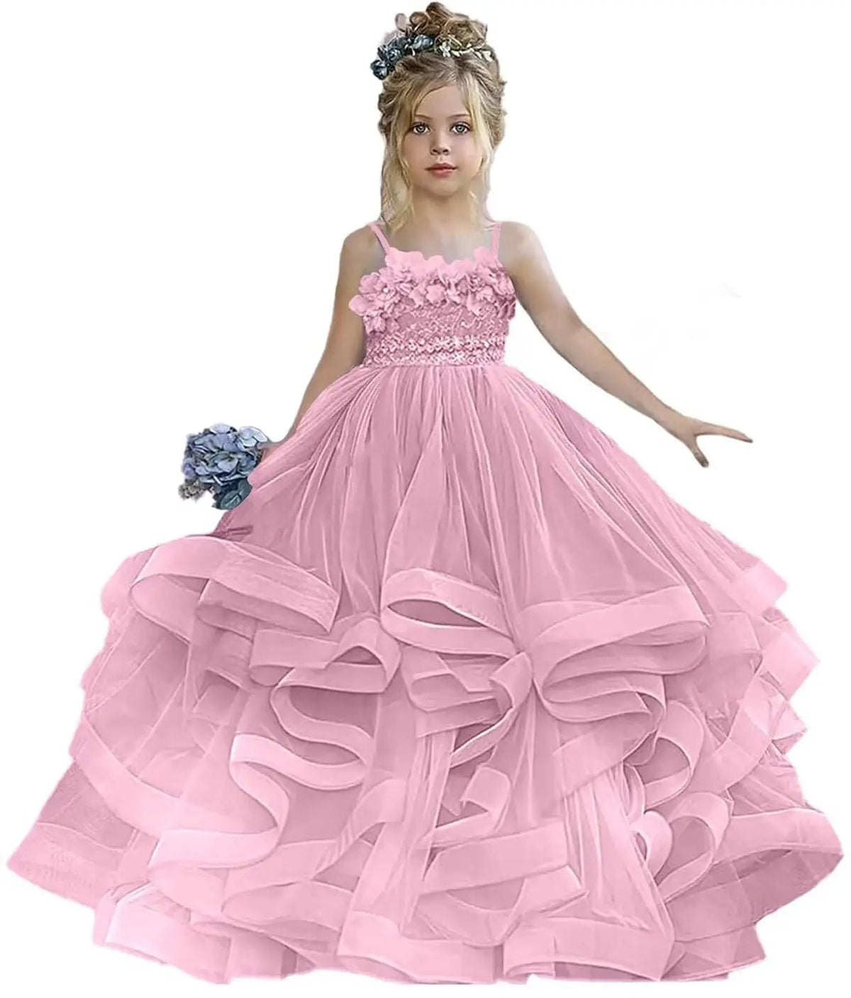 Princess Chiffon Flower Girl Dress