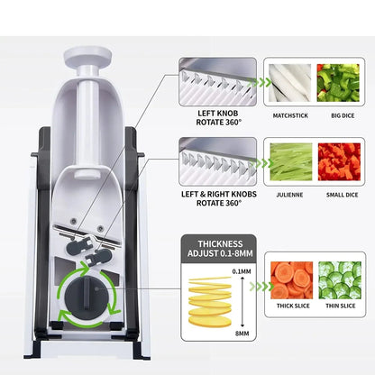 5 In 1 Manual Vegetable Cutter