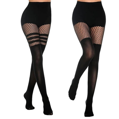Black Suspender Style Tights