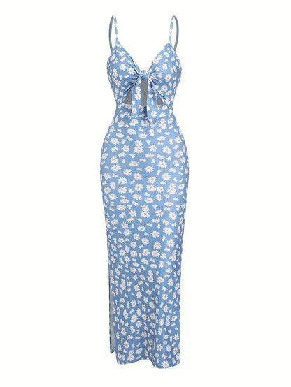 Summer Print Suspender Dress