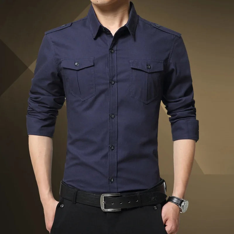 Military Style Casual Shirt