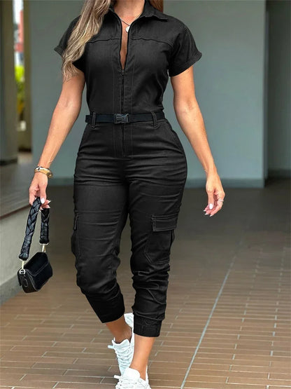 Sash Work Jumpsuit