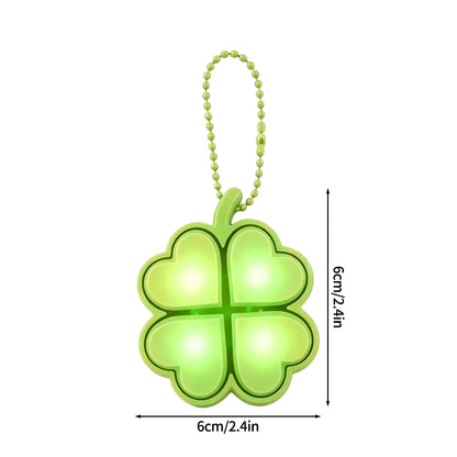 Clover Keycap Keychain LED Clicker