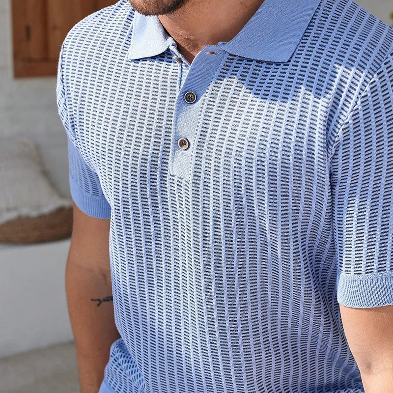 Casual Button Knit Shirt