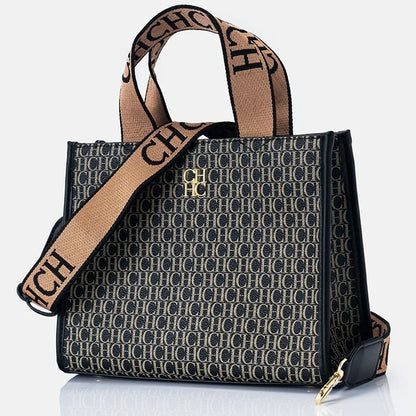 Monogram Print PU Tote