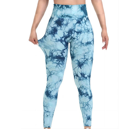 Tie-Dye Seamless High Waist Yoga Pants