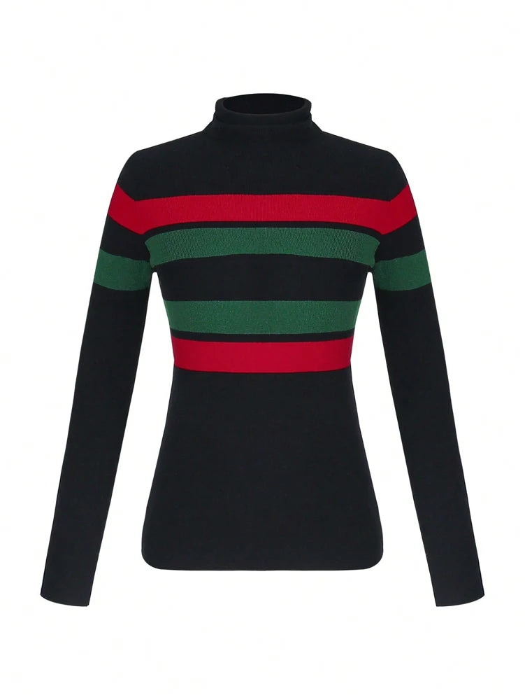 Striped Knit Pullover