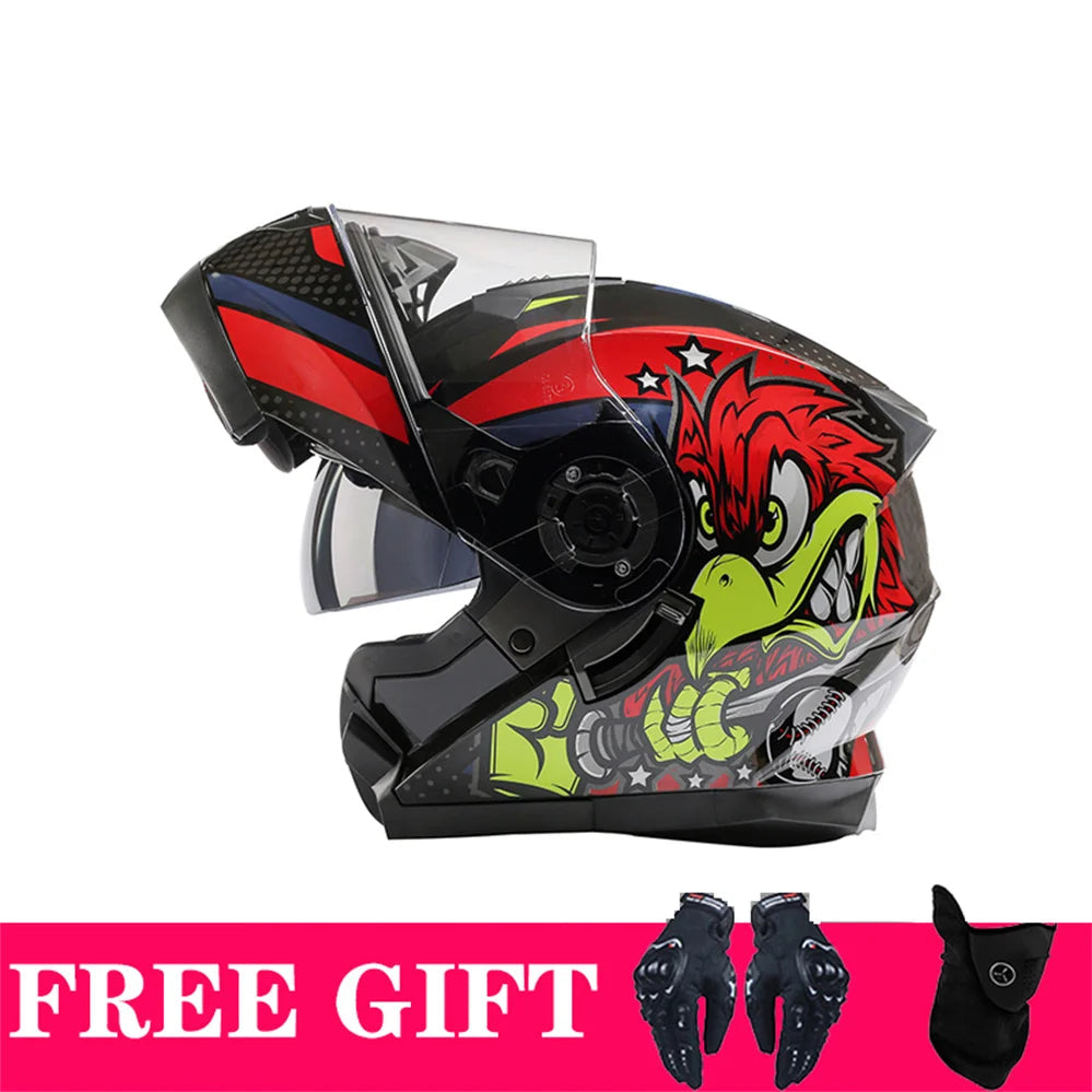 BLD-162 Double-Visor Flip-Up Helmet
