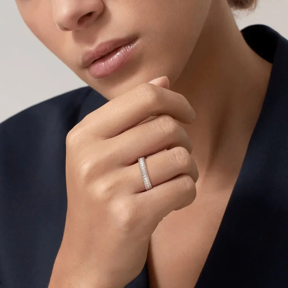 Love Moissanite Band Ring