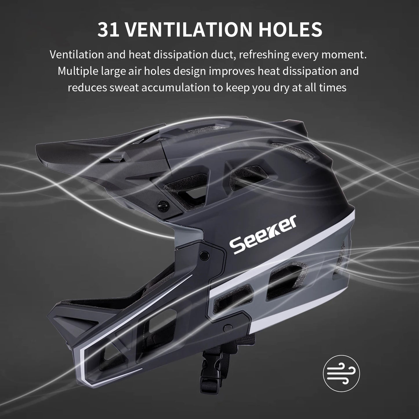 Integrated-Molding Off-Road Full Bike Helmet
