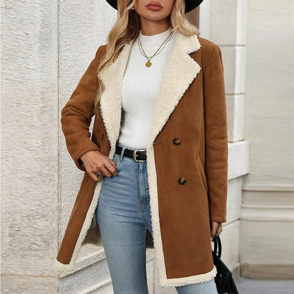 Fleece-Lined Suede Jacket