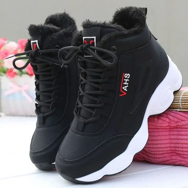 Warm Platform Velvet Sneakers