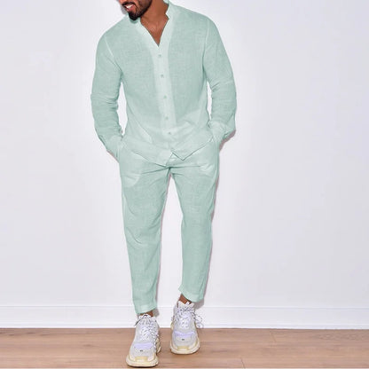 Breathable Long-Sleeve 100% Shirt Set
