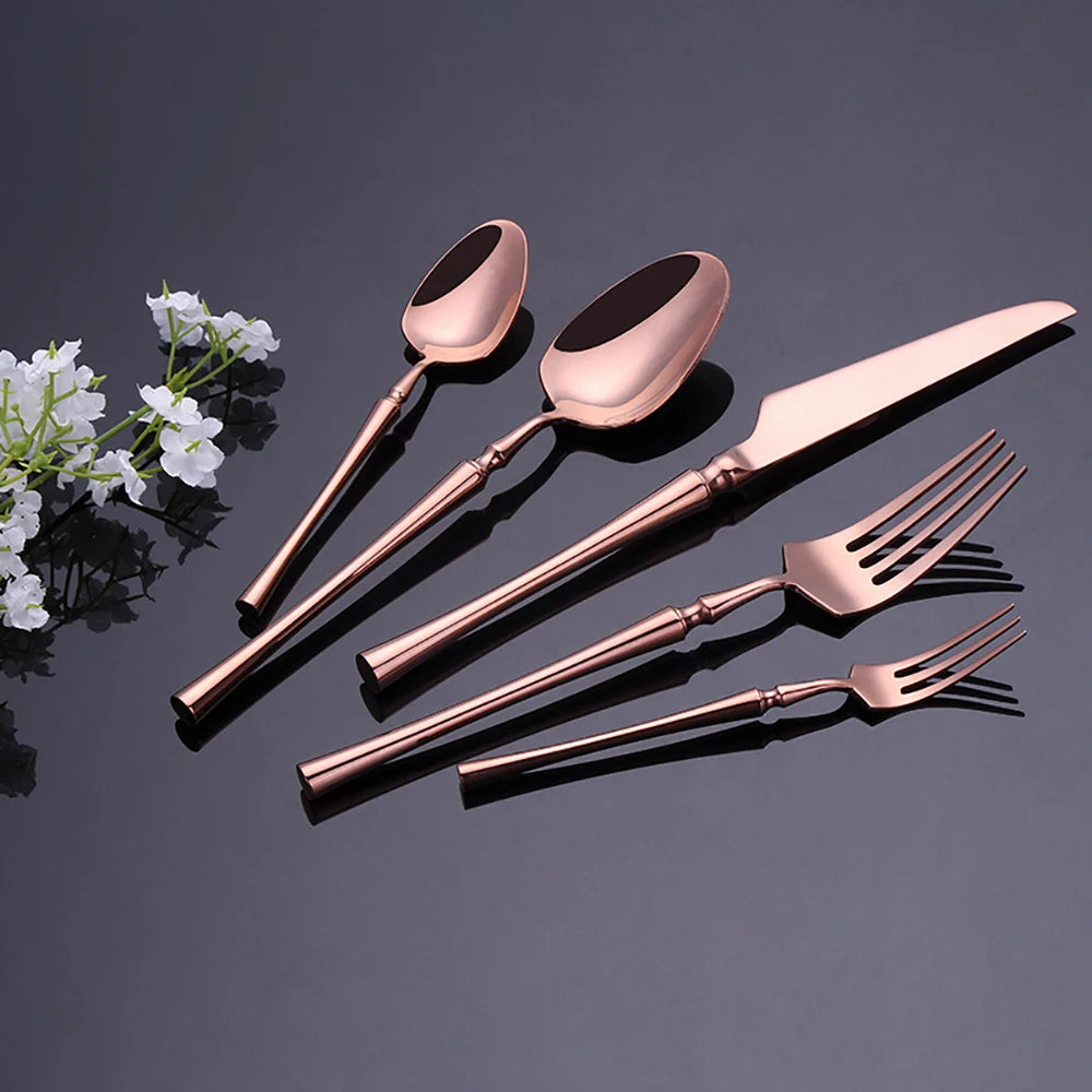 Metal Solid Sliver Cutlery Set