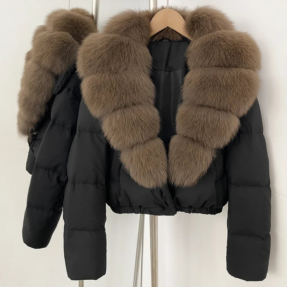 Fur Collar Duck Down Puffer Jacket