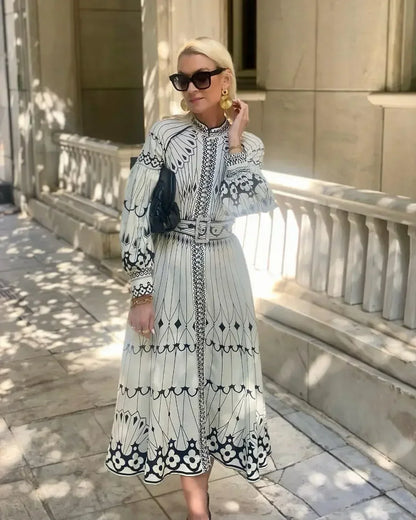 Geometric Knee Dress