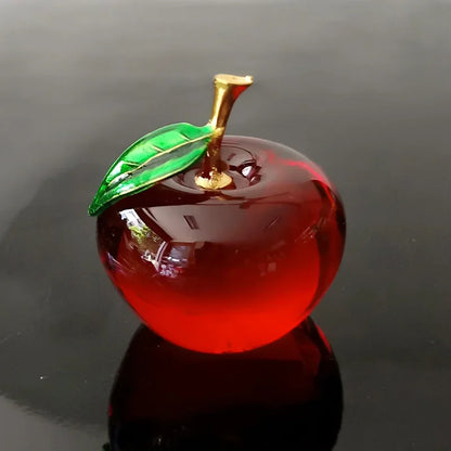 Transparent Crystal Apple Decor