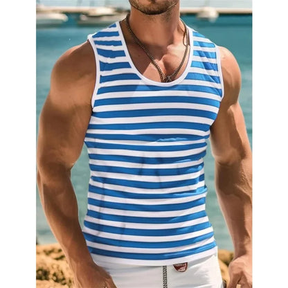 3D Striped Oversized Tank Top