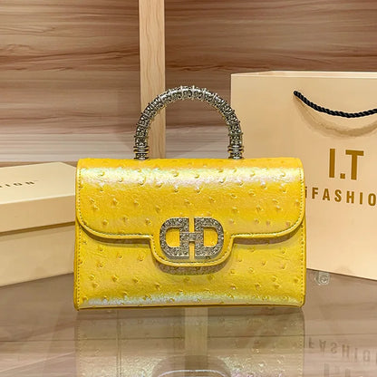 Ostrich Pattern Underarm Handbag