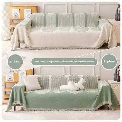 Chenille Tassel Sofa Cover