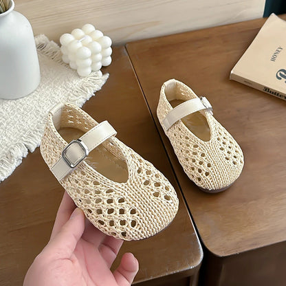 Woven Hook-and-Loop Sandals