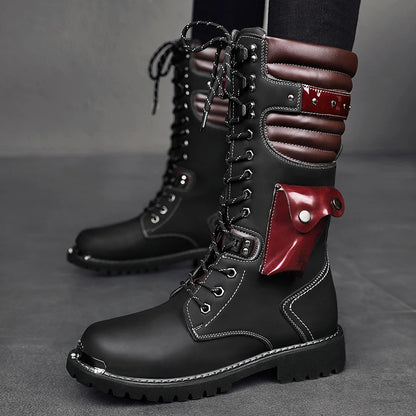 High-Top Cross-Country Motorcycle Boots