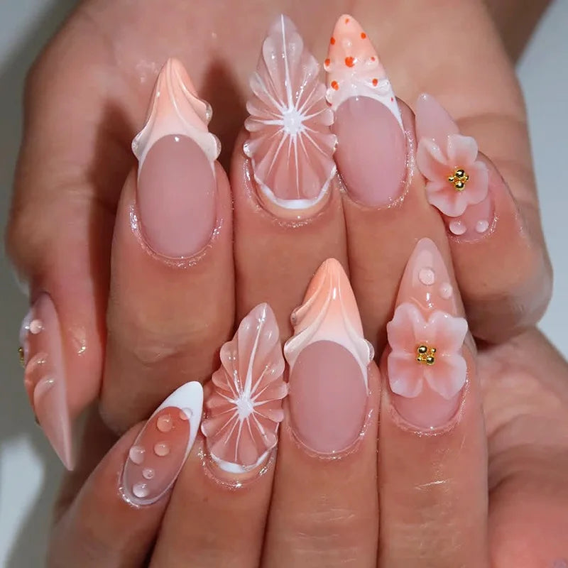 Ballerina French Nail Tips