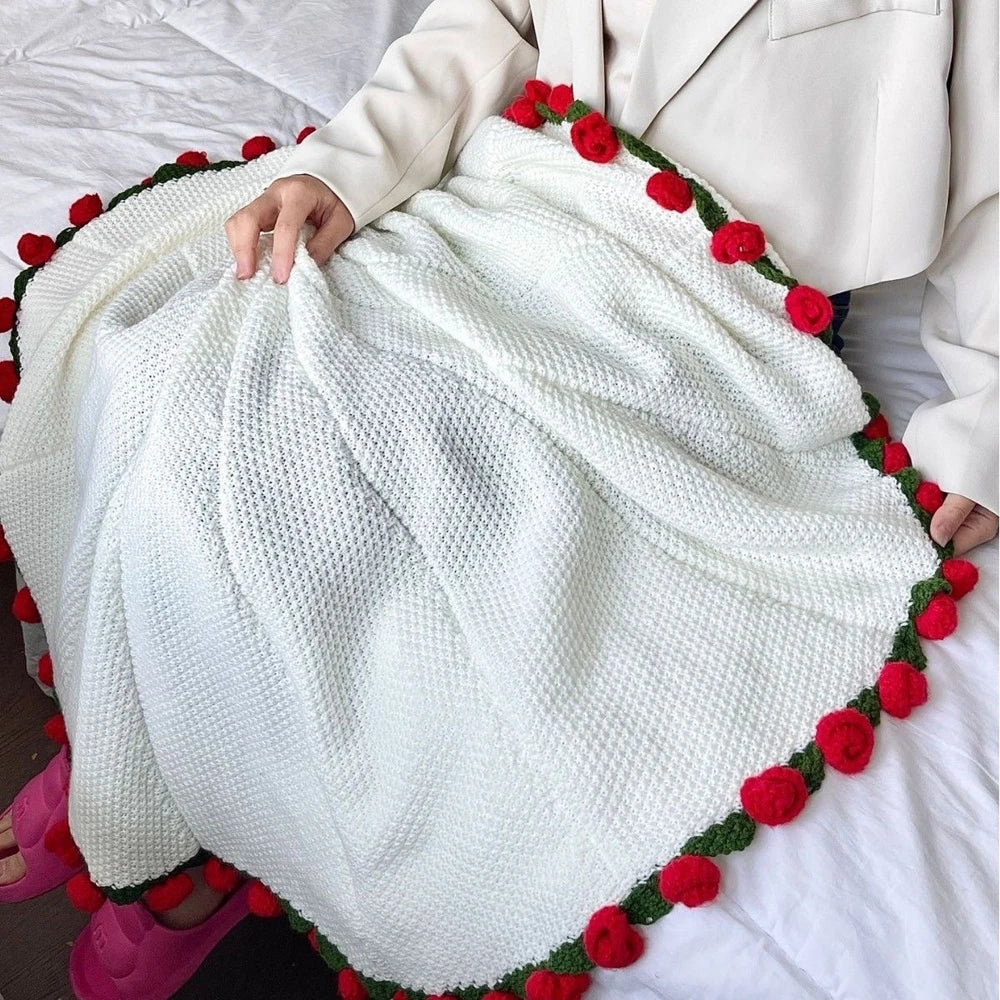 Romantic Rose Bouquet Blanket