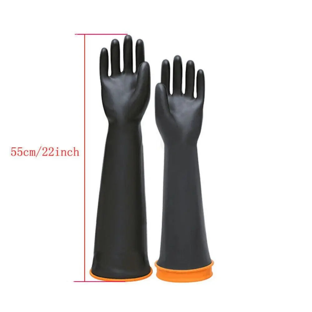 Long Acid-Resistant Rubber Gloves