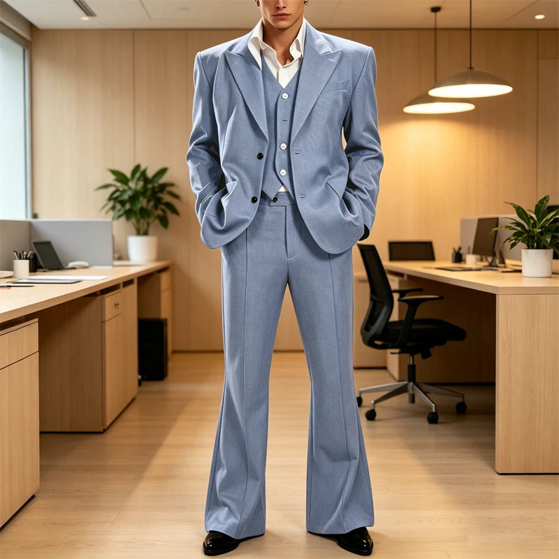 Vintage Peak Lapel Slim Suit