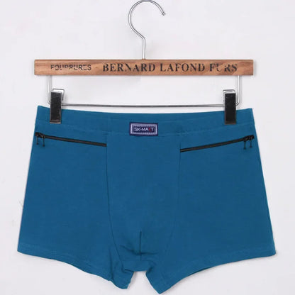 Cotton Zipper Boxers