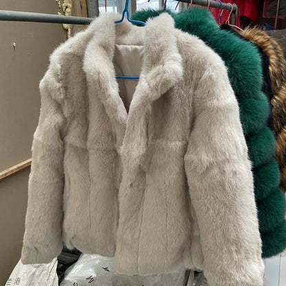 Rabbit Fur Bolero Jacket