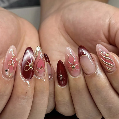 24Pcs French Ballerina Nail Tips