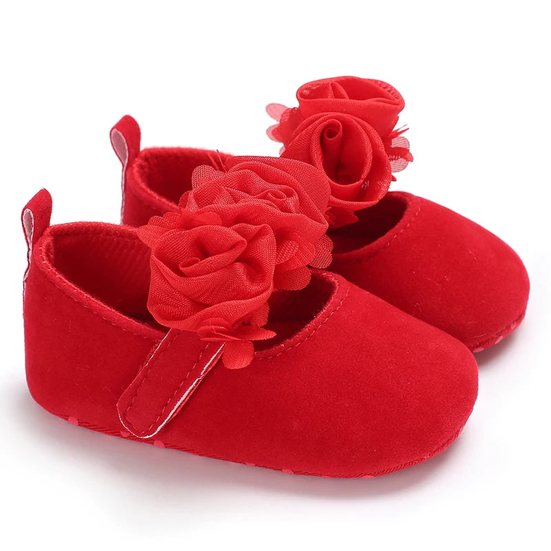 Red Fluffy Baby Princess Shoes