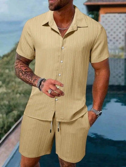 Multi-Color T-Shirt Shorts Set