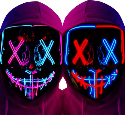Glowing EL Wire Light-Up Mask