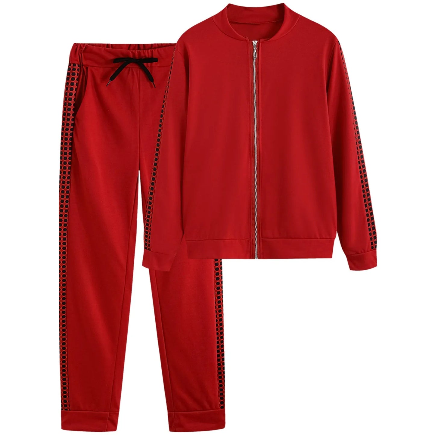Women Two-Piece Zipper Tracksuit Set