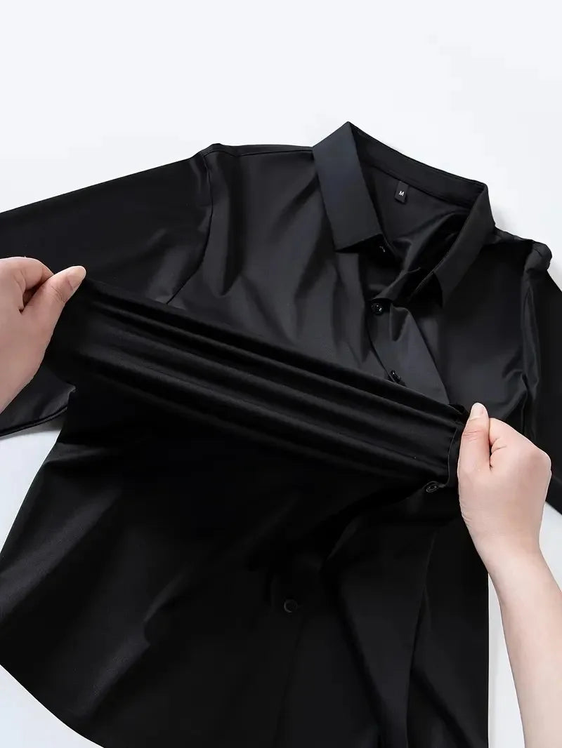 Elegant Square Collar Dress Shirt
