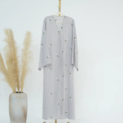 Floral Embroidery Long Abaya