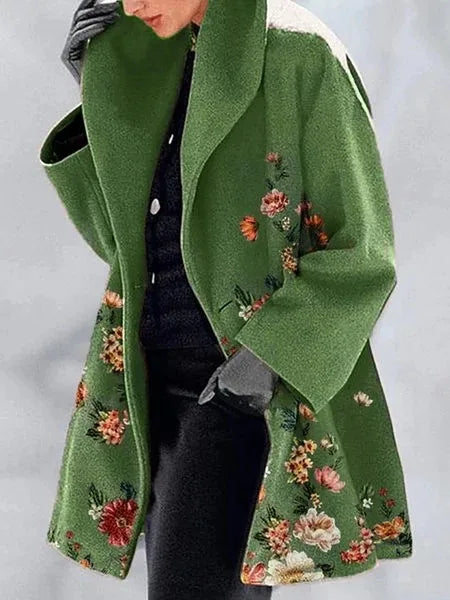 Floral Lapel Coat