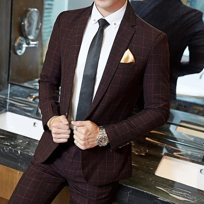 Blazer Pants Business Slim Suit