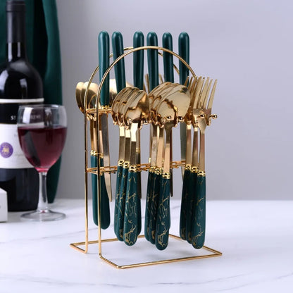 Metal Solid Tableware Set Stainless