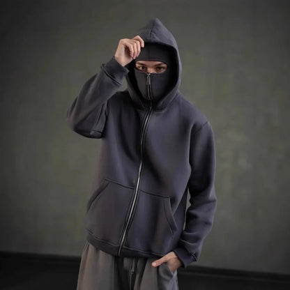 Face Mask Zip Hoodie