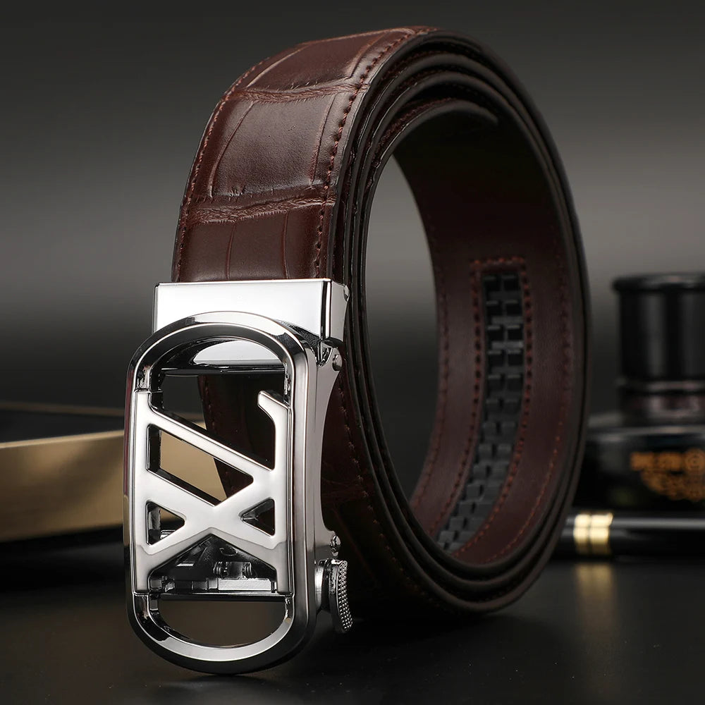 Luxury designer leather belt
