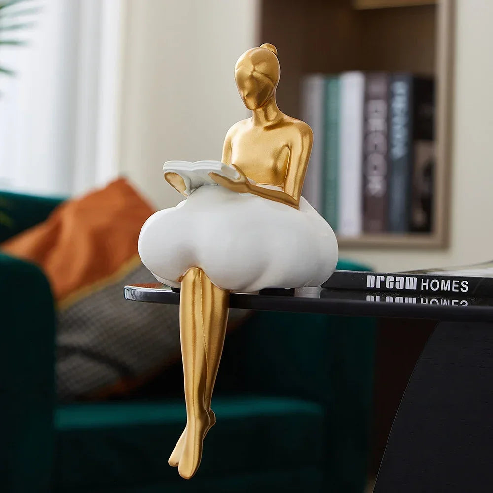 Golden Resin Decorative Figurine